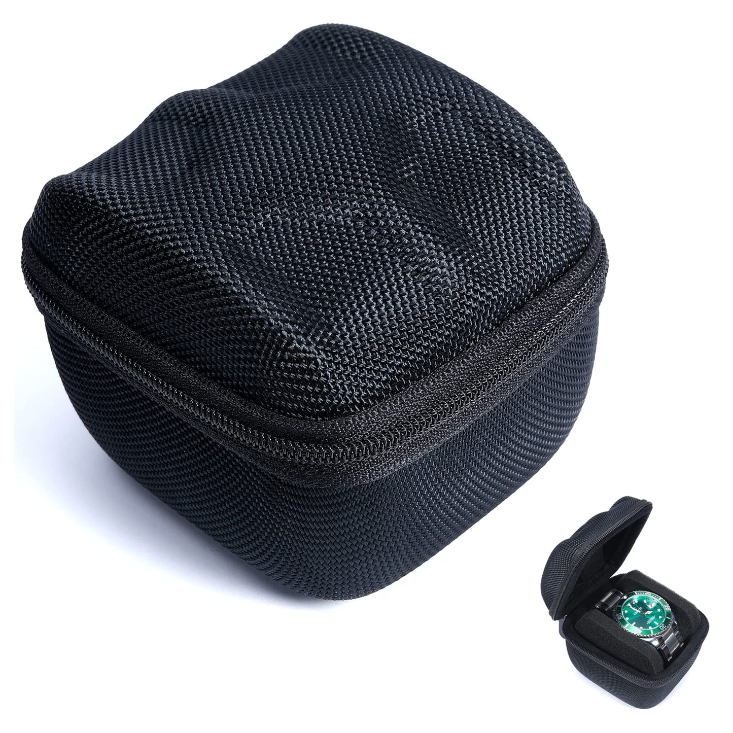 RIGICASE Single Hard Watch travel case, Men's wristwatch smartwatch sports watch Roll Display Organizer box with custom flexible
