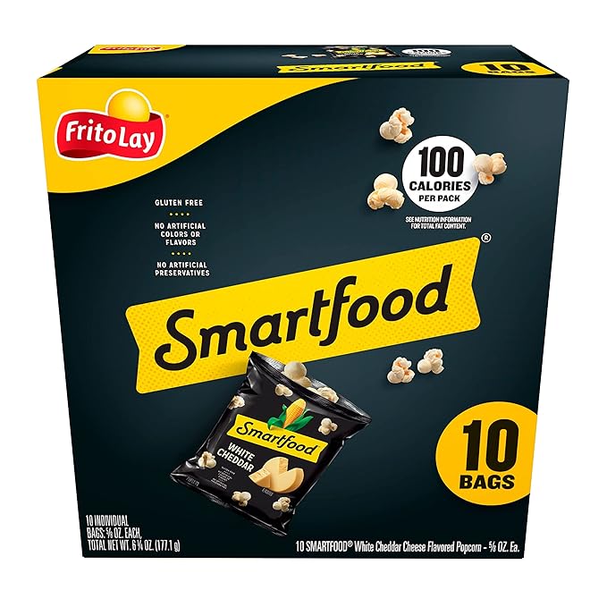 Frito-Lay Smartfood Popcorn White Cheddar, 0.625 Ounce, 10 Ct