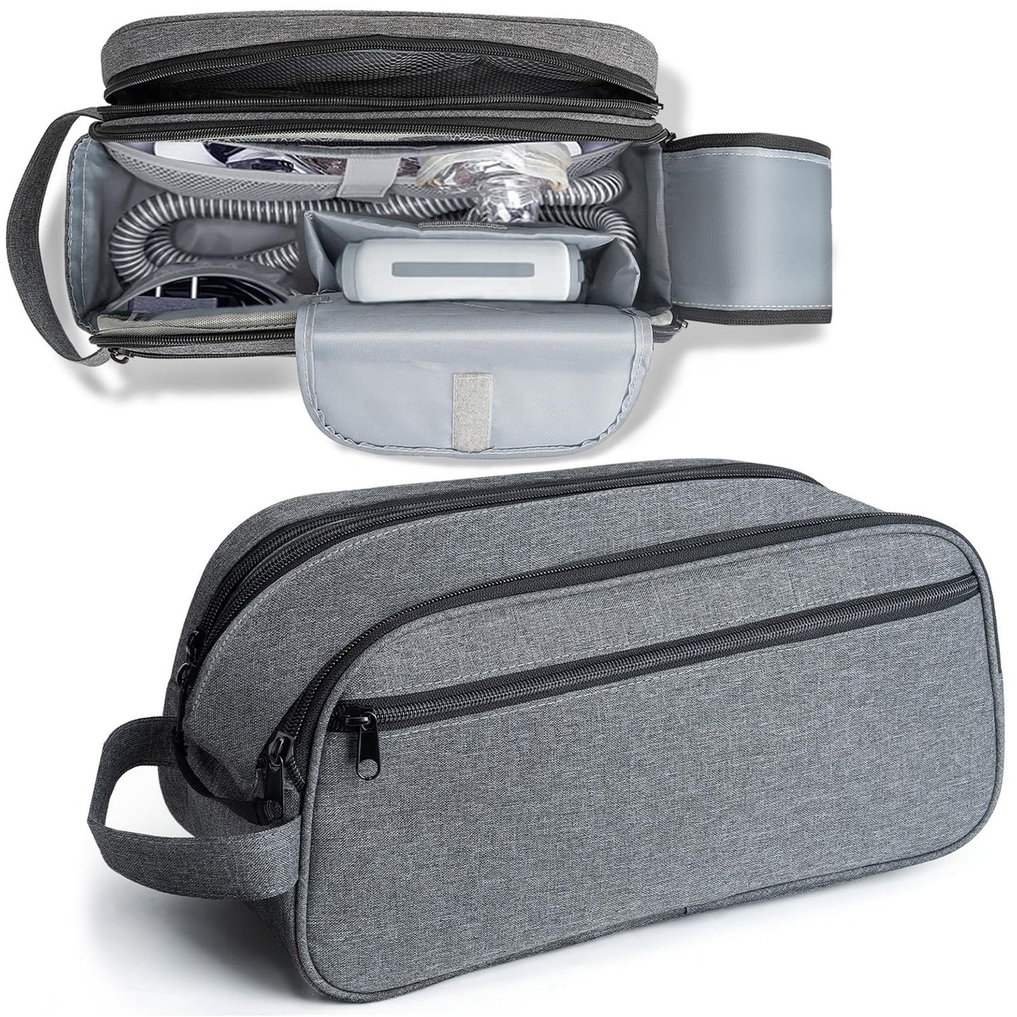 NIFUYOP CPAP Travel Bag for ResMed AirMini Machine, Portable Storage Organizer Case Fits for CPAP Machine and Accessorie, Grey