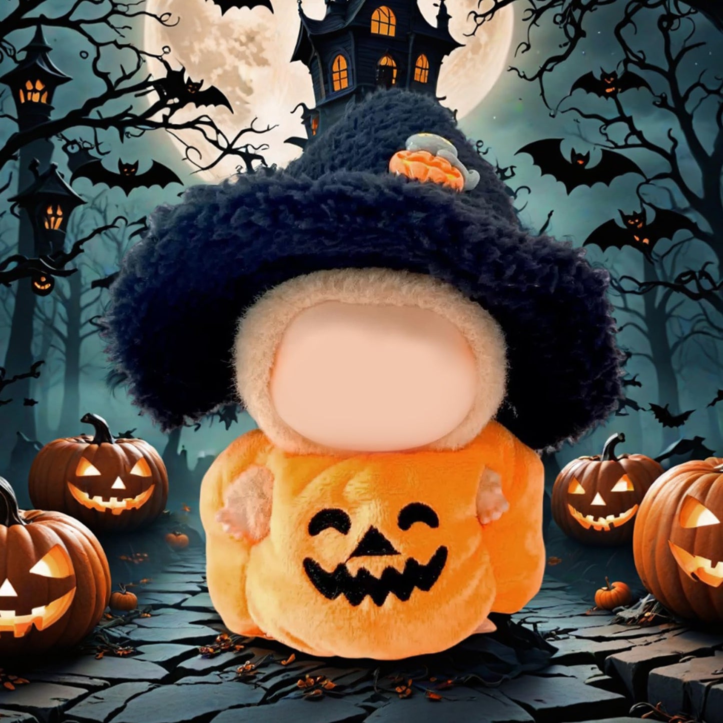 LUFZFEU 2025 New Halloween Doll Clothes, 2-Piece Clothes Outfit for Doll, Hat and Halloween Pumpkin Clothes Stylish Outfit for Spooky Costume Girls Boys Collectors (Pumpkin)