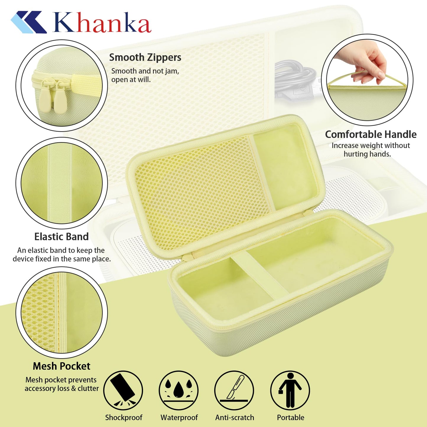 Khanka Travel Case For Bose New Soundlink Flex 2Nd Gen/Bose Soundlink Flex Bluetooth Portable Speaker,Case Only (Citrus Yellow)