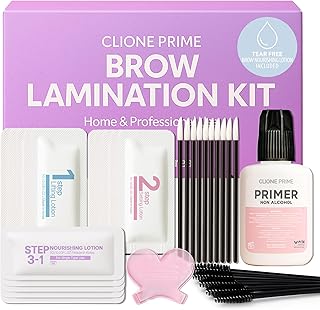 CLIONE PRIME At Home Brow Lamination Kit - DIY Eyebrow Lamination Kit Professional Eye Brow Perm Kit Instant DIY Eyebrow L...