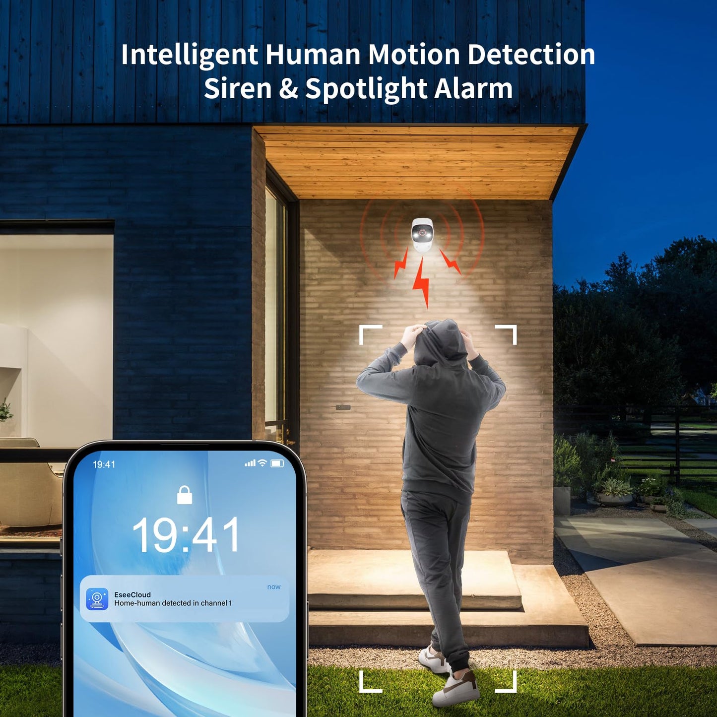 Jennov Outdoor/Indoor Security Cameras 5Ghz/2.4Ghz, 2K Hd Wifi/Color Night Vision/Motion Detection /2-Way Audio/Ip66 Waterproof