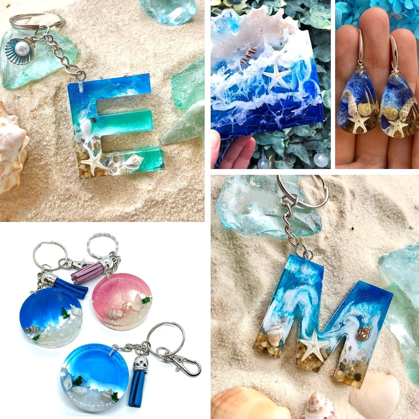 Premium Tiny Seashell Mix, Including Sea Shells, Sea Snails and Starfish Total 300+PCS (8 Kinds), Shells for Crafts Decorating Resin and Mosaics Projects DIY Crafts Home Decor Beach Themed Party