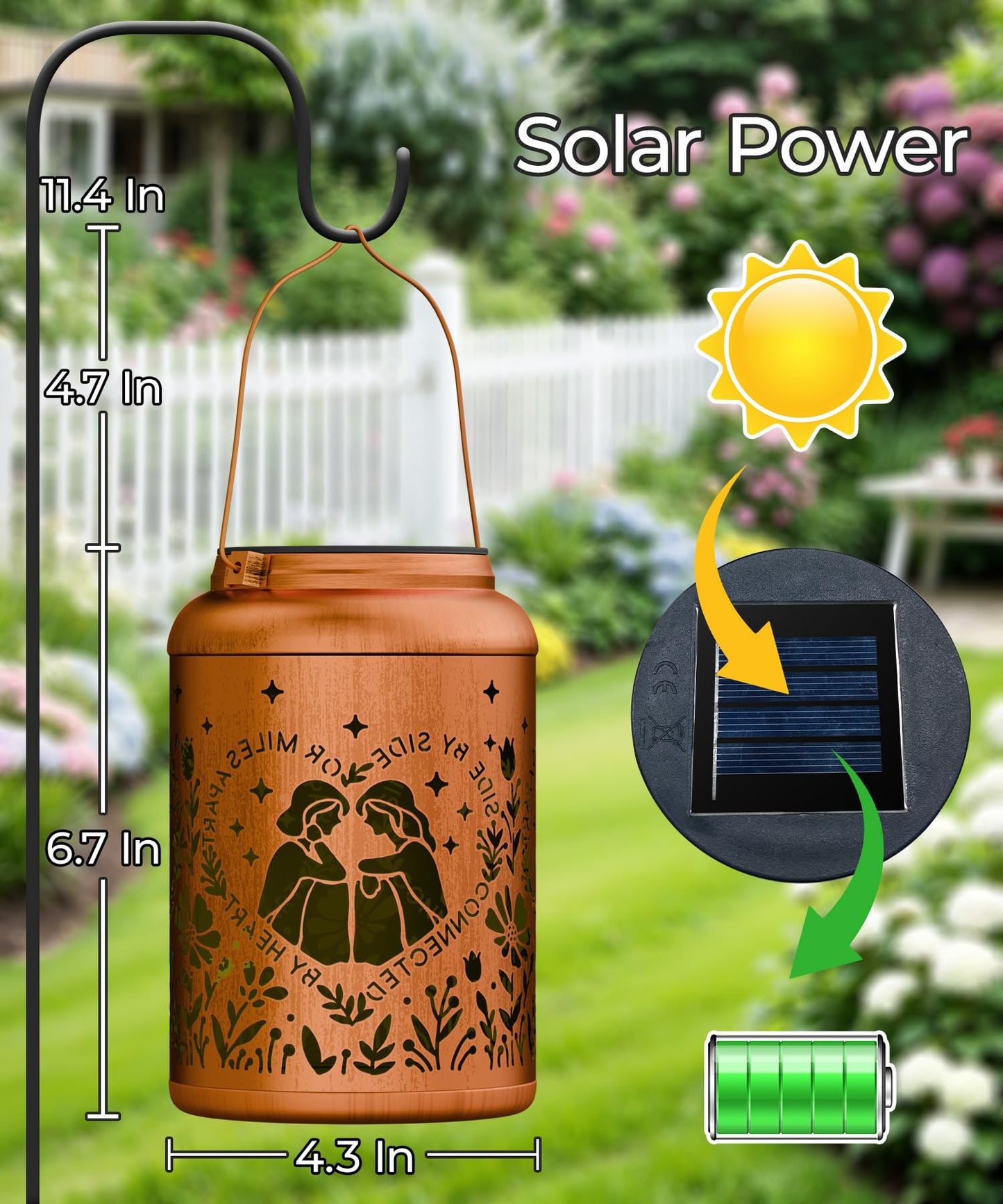 Christmas Stocking Stuffers For Women Solar Lanterns Outdoor Waterproof Sister Gifts From Sister Birthday Gifts  Best Friend Gifts For Women Girls Friendship Bestie