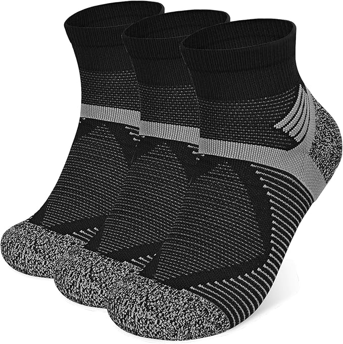 HIKERHEAVENLAR Compression Quarter Hiking Sports Socks Men Women Walking Running Cycling Socks Cushion Fast-drying Breathable