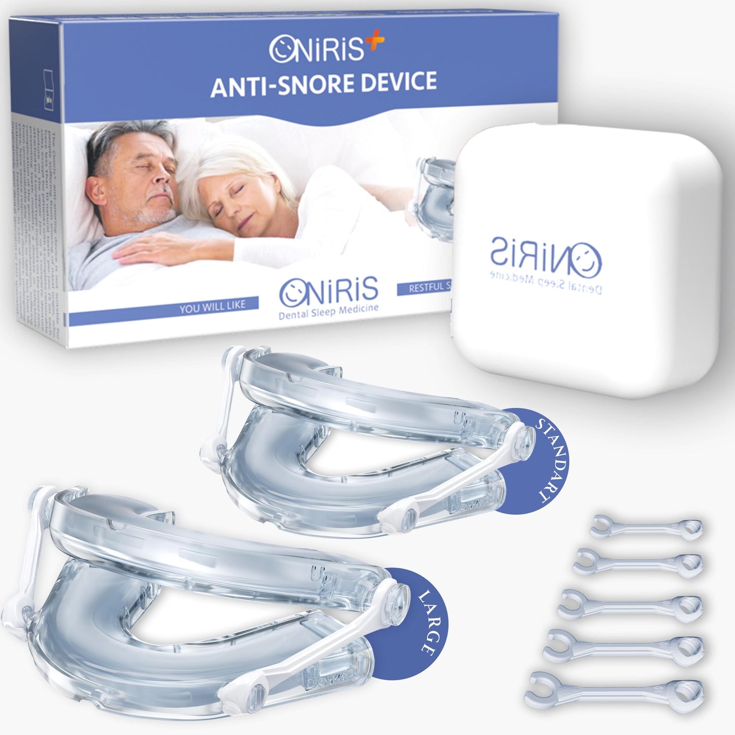 ONIRIS + Anti-Snoring Mouthpiece – #1 Mandibular Advancement Device on Amazon France, Adjustable, BPA-Free, Comfortable Night Guard for Quiet, Deep Sleep - Made in France