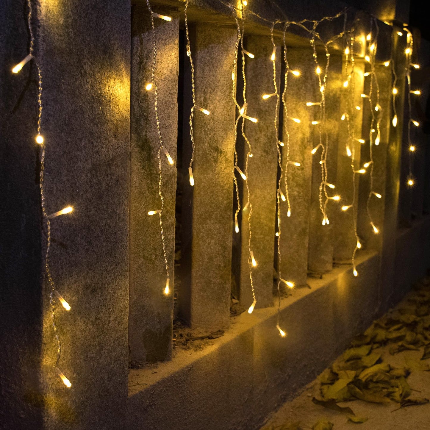 Yolight Icicle String Lights, 13Ft, 96 Leds, 8 Modes, Warm White, Model Yl-Cld-1, Perfect For Indoor & Outdoor Decoration
