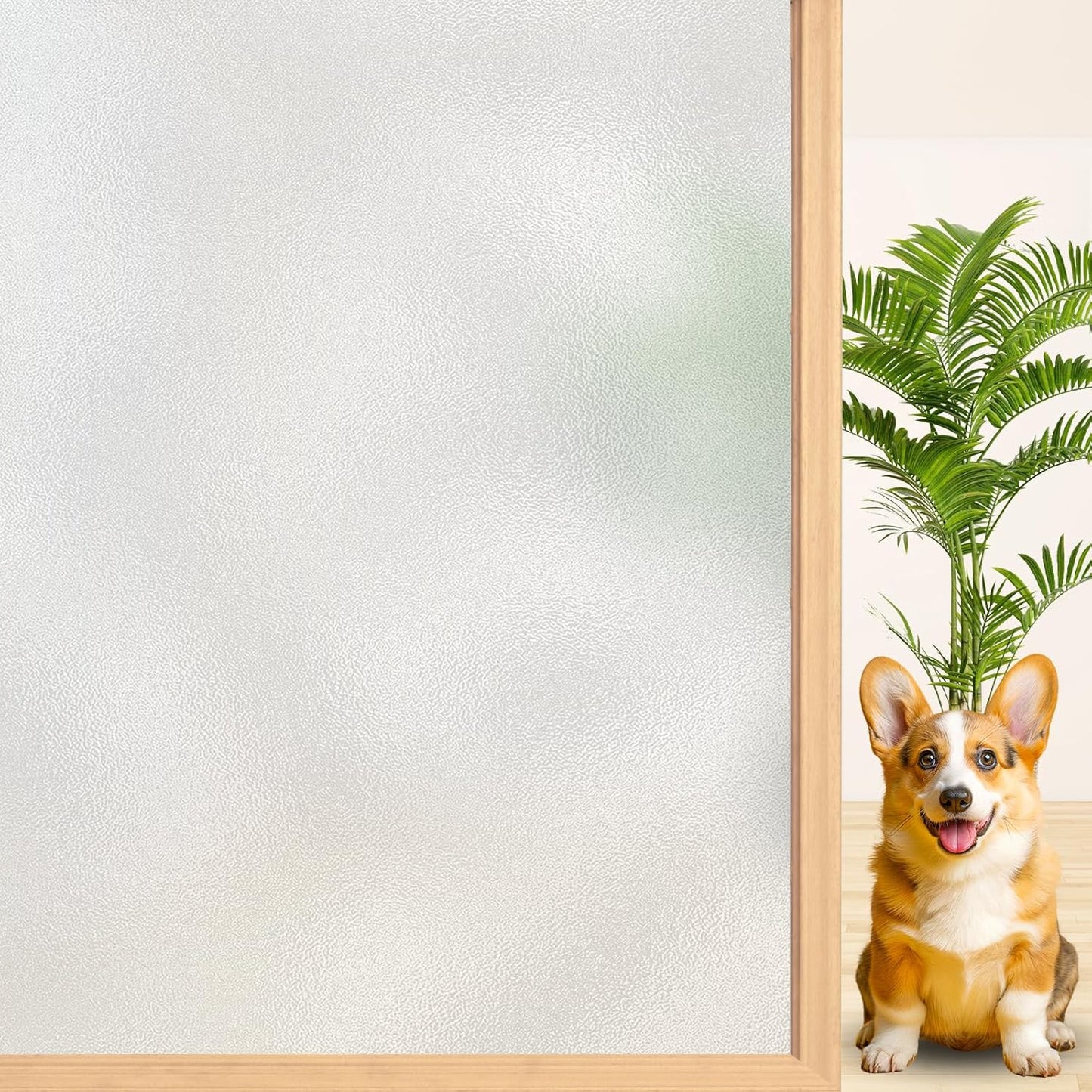 Niviy Frosted Glass Window Privacy Film 41 inch x 315 inch Extra Large Window Film Static Cling Non Adhesive Bathroom Door Decorative Frosting Cover