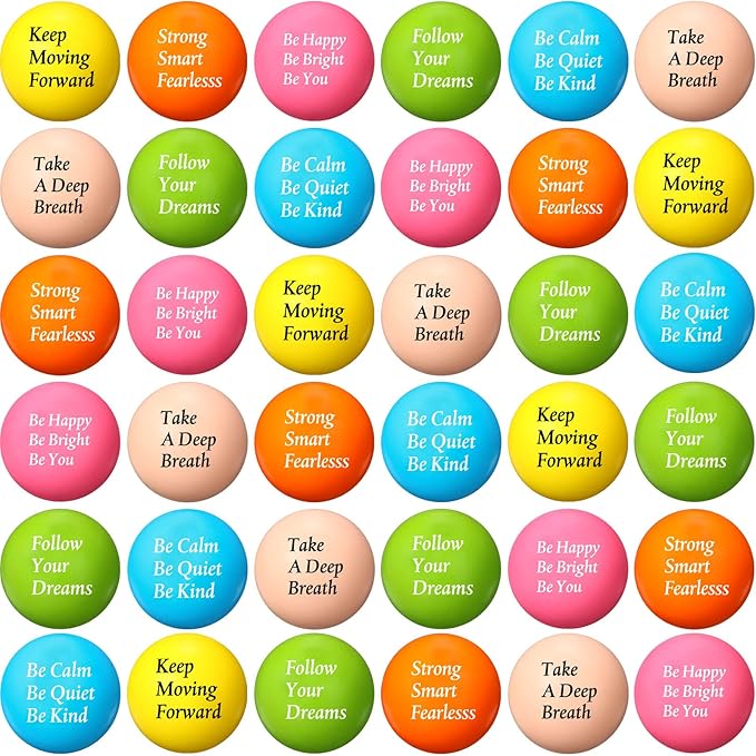 Aoriher 60 Pcs Motivational Stress Balls Quotes Inspirational Funny Colorful Foam Balls Hand Exercise Stress Relief Gifts ...