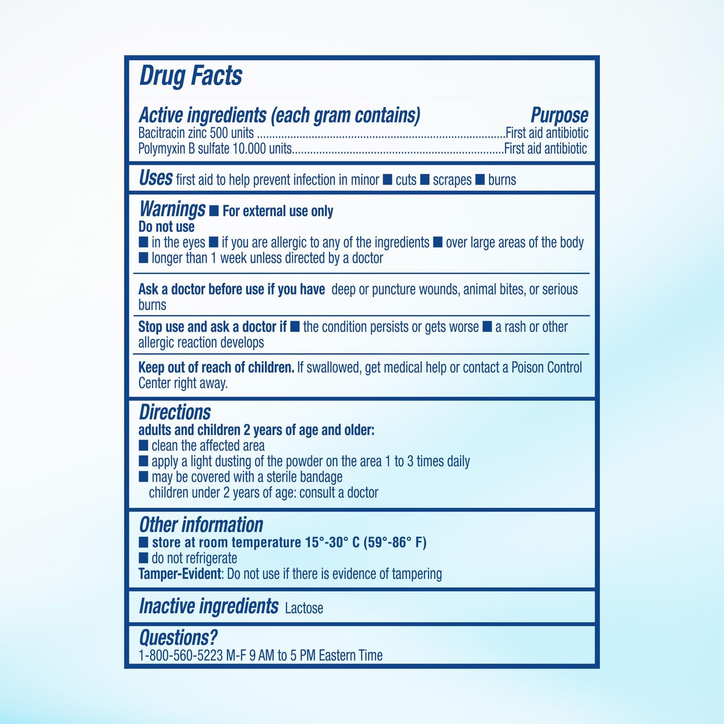 Polvos de Sulpha First Aid Antibiotic Powder 7.5 mg