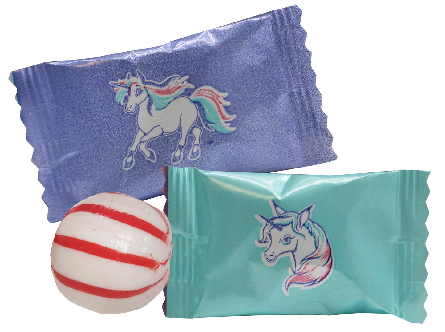 Unicorn Themed Peppermints 100 Count Individually Wrapped - Magical Goodie Treat Sweets Birthday Party Favor Supplies Decoration