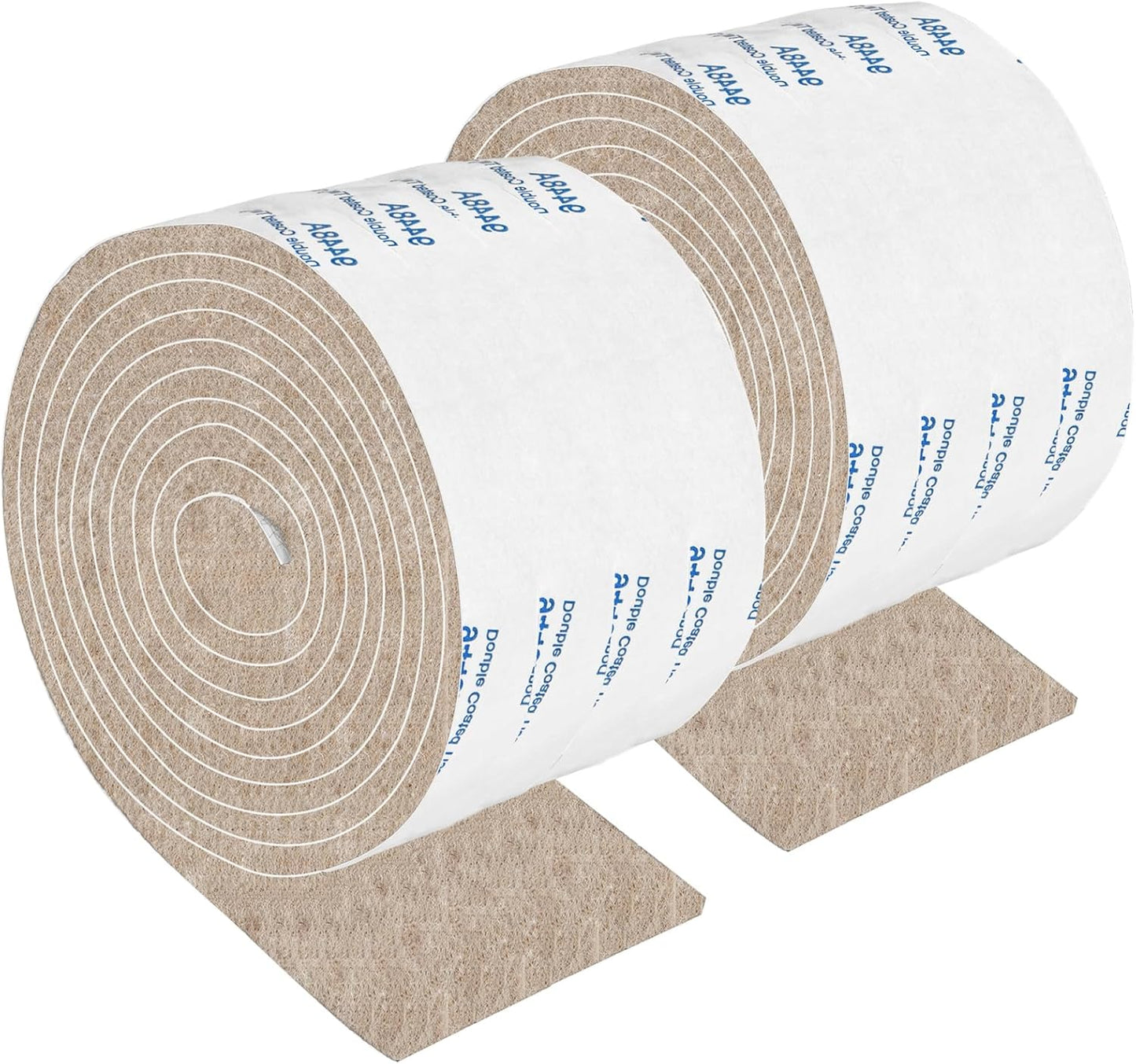 Felt Strips with Adhesive Backing, Adhesive Felt Strips, 2 Rolls 2X 60 Inches Beige