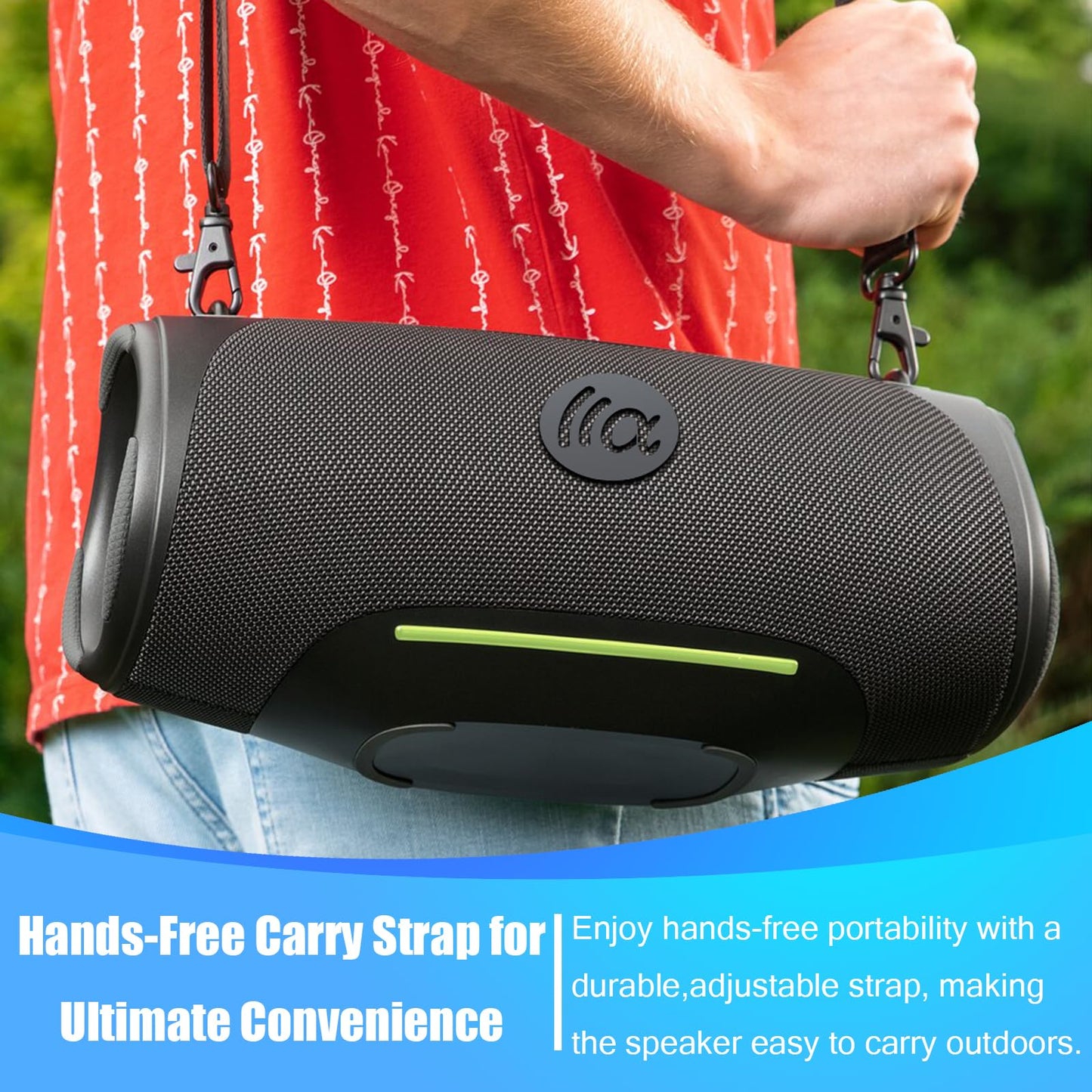 Tazata Portable Bluetooth Speaker,Ipx7 Waterproof 80W Loud Stereo Sound Wireless Outdoor Speaker For Pool,Shower,Camping Bike Us