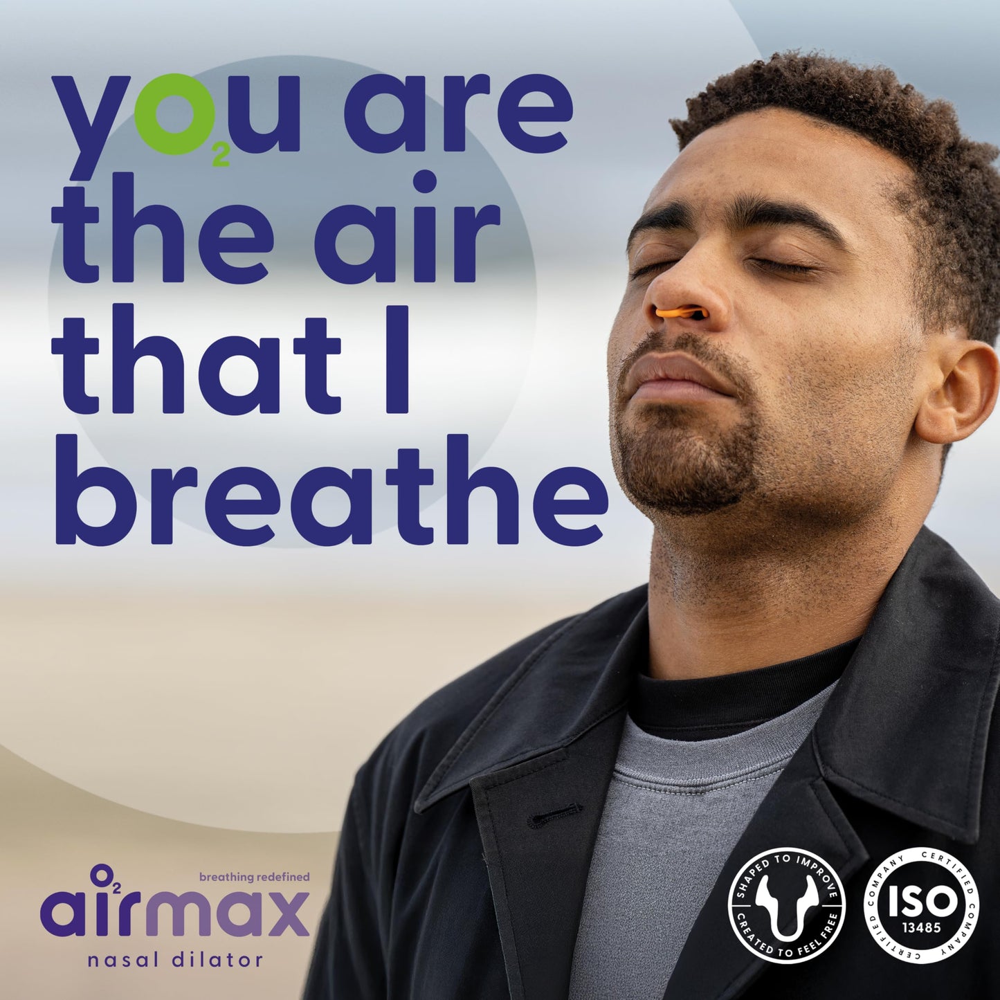 AIRMAX Nasal Dilator for Breathing - 76% More Airflow - Anti snoring Devices - Nostril Opener - Congestion Relief and snoring Solution - 1x Medium Orange
