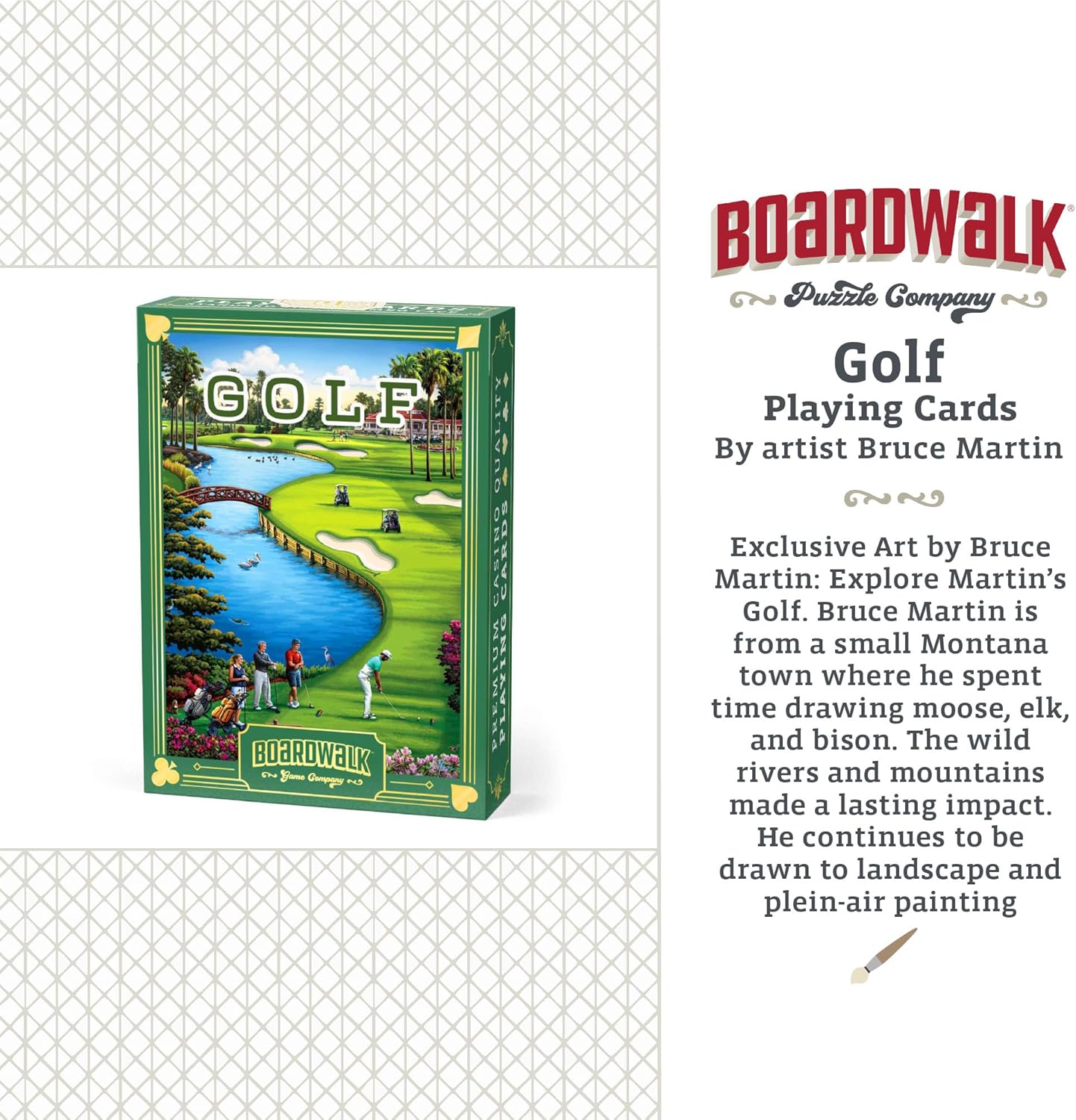Boardwalk Puzzles Premium Featherlight Unique Playing Cards, Fun Themed Deck for Home and Travel | Golf