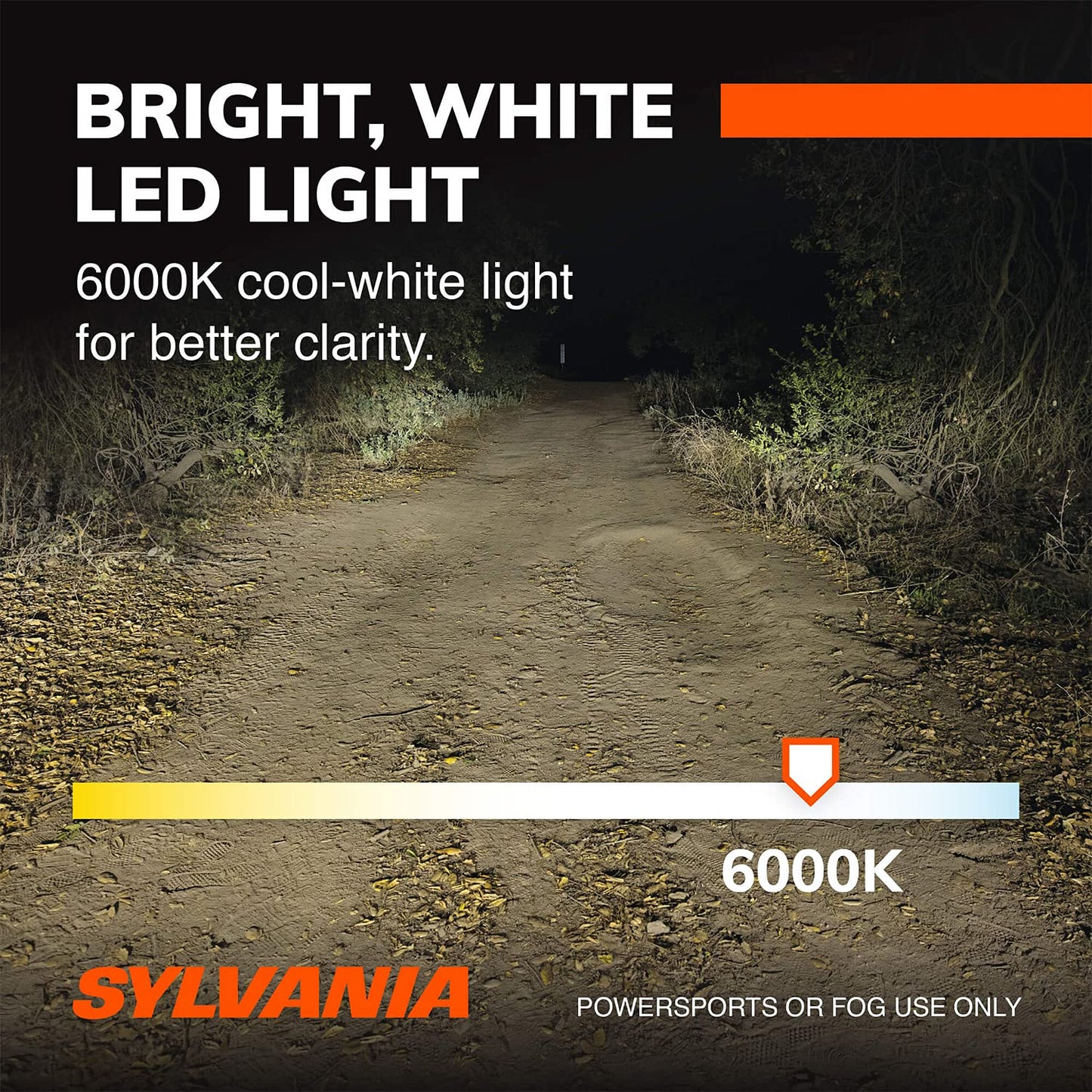 Sylvania H13 9008 Led Headlight Bulbs - 6000K Cool White Light, Aluminum, 2 Pack For Off-Road Use Or Fog Lights