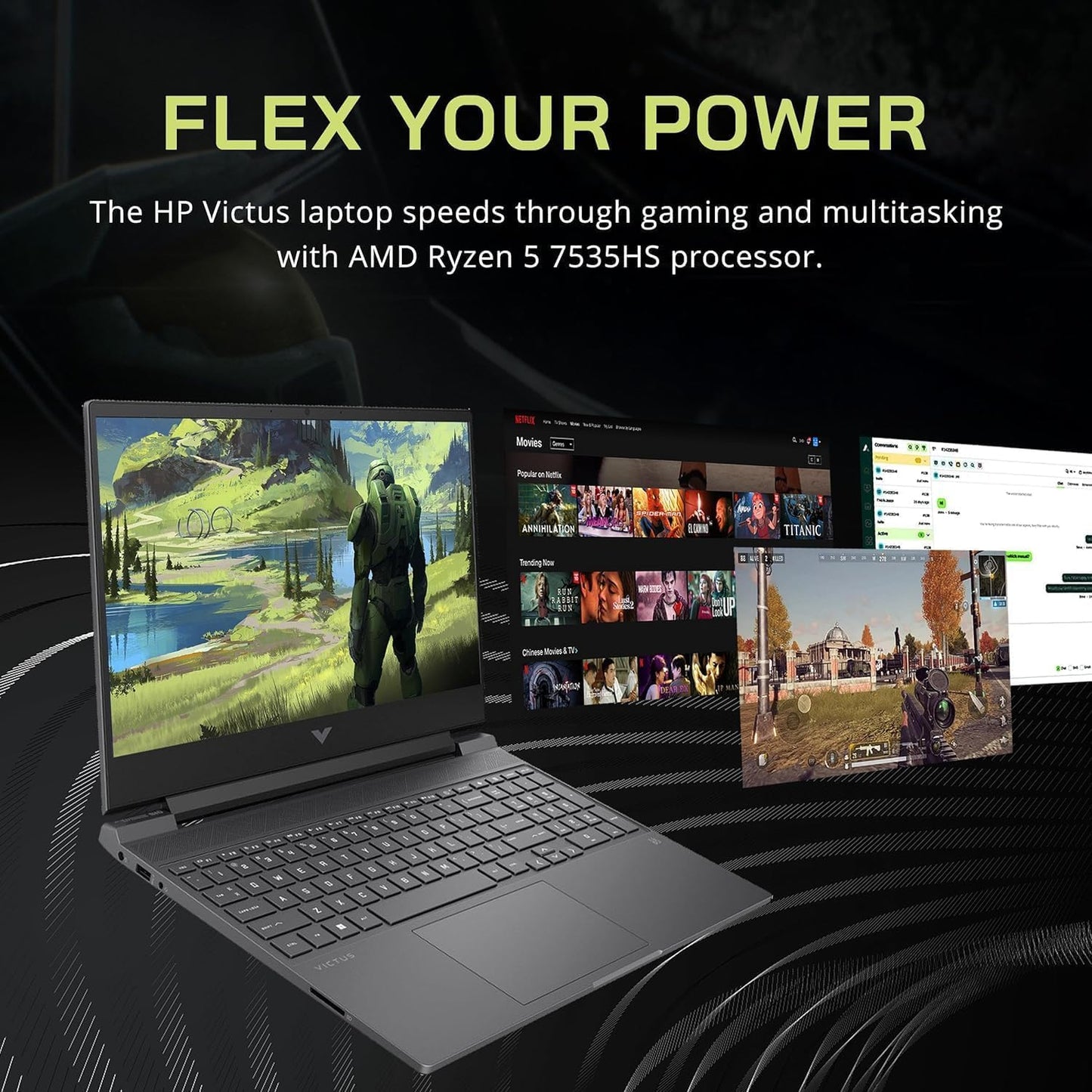 Hp 2024 Newest Victus Gaming Laptop, 15.6 Fhd Ips 144Hz Display, Amd Ryzen 5 7535Hs Processor, 64Gb Ddr5 Ram, 1Tb Ssd, Nvidia Ge