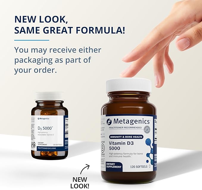 Metagenics PhytoMulti Without Iron - 60 Tablets, D3 5000-120 Softgels, and UltraFlora BiomePro - 30 Capsules
