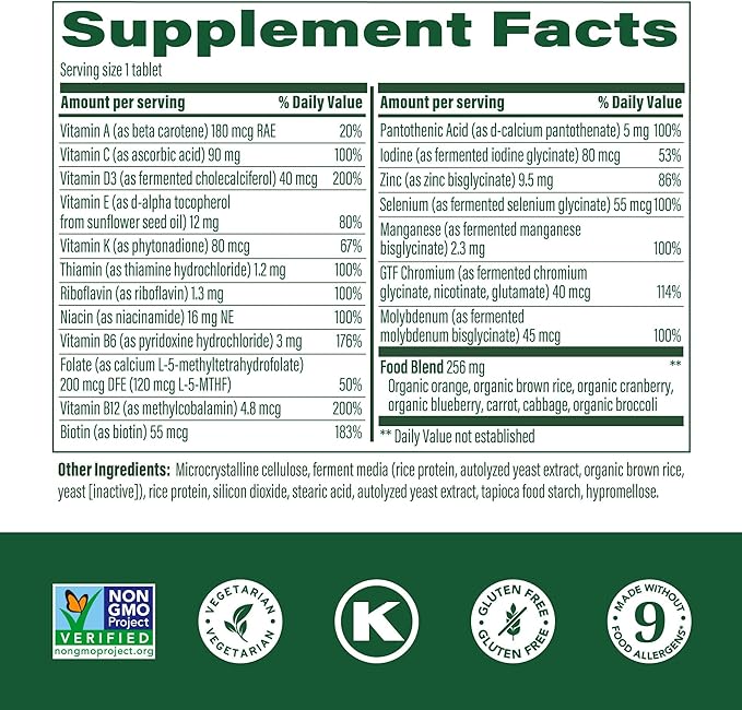 MegaFood Women's 55+ One Daily Multivitamin for Women - with Vitamin A, C, D3 & E for Optimal Aging Support - Plus Real Food - Bone & Immune Support Supplement - Vegetarian - 90 Tabs