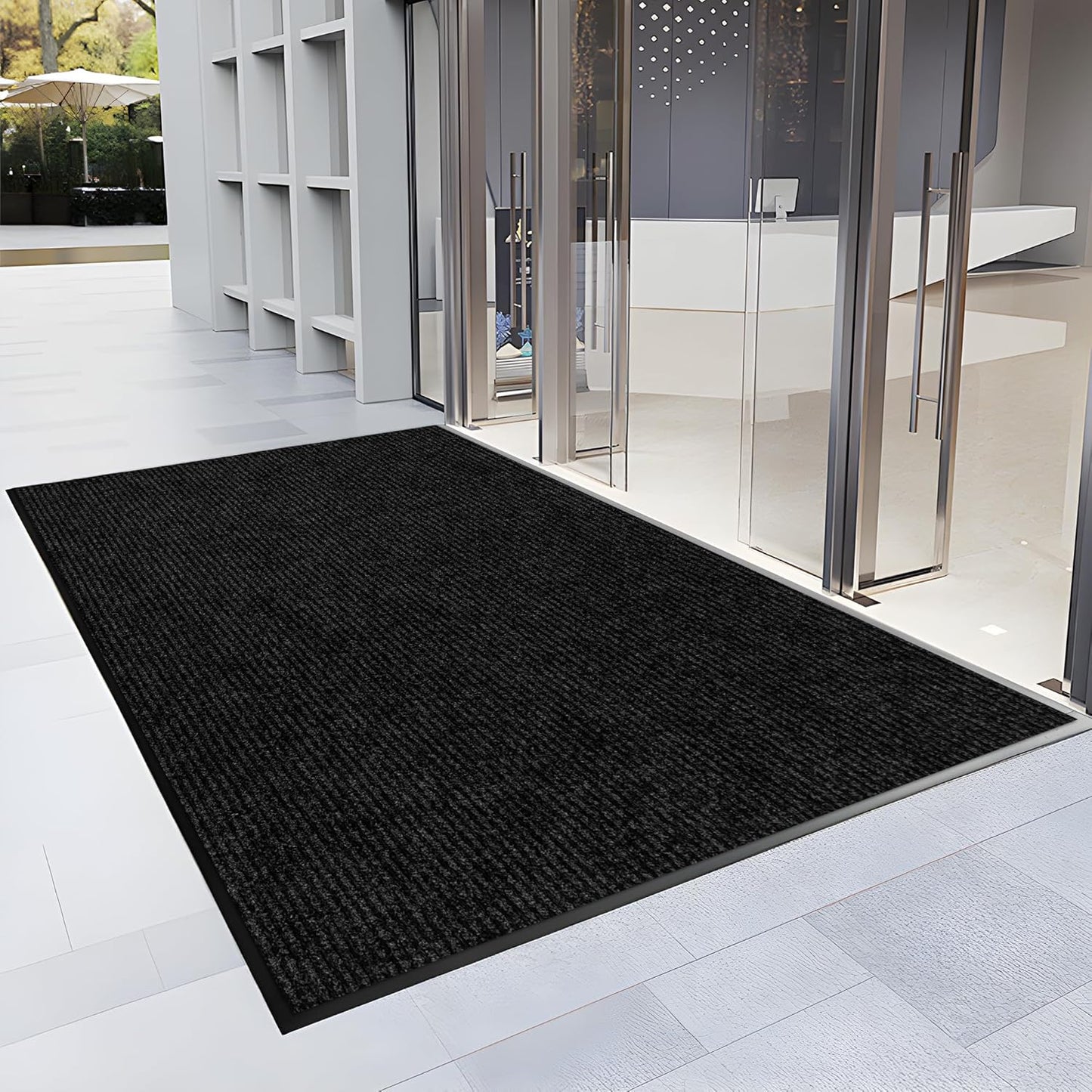 4′ x 43′ Front Door Mat Indoor Outdoor Entrance, Commercial Floor Mat Heavy Duty Dirt Trapper Entryway Doormat, Custom Size Non Slip Rubber Backing Welcome mat, Door Mat for High Traffic Area
