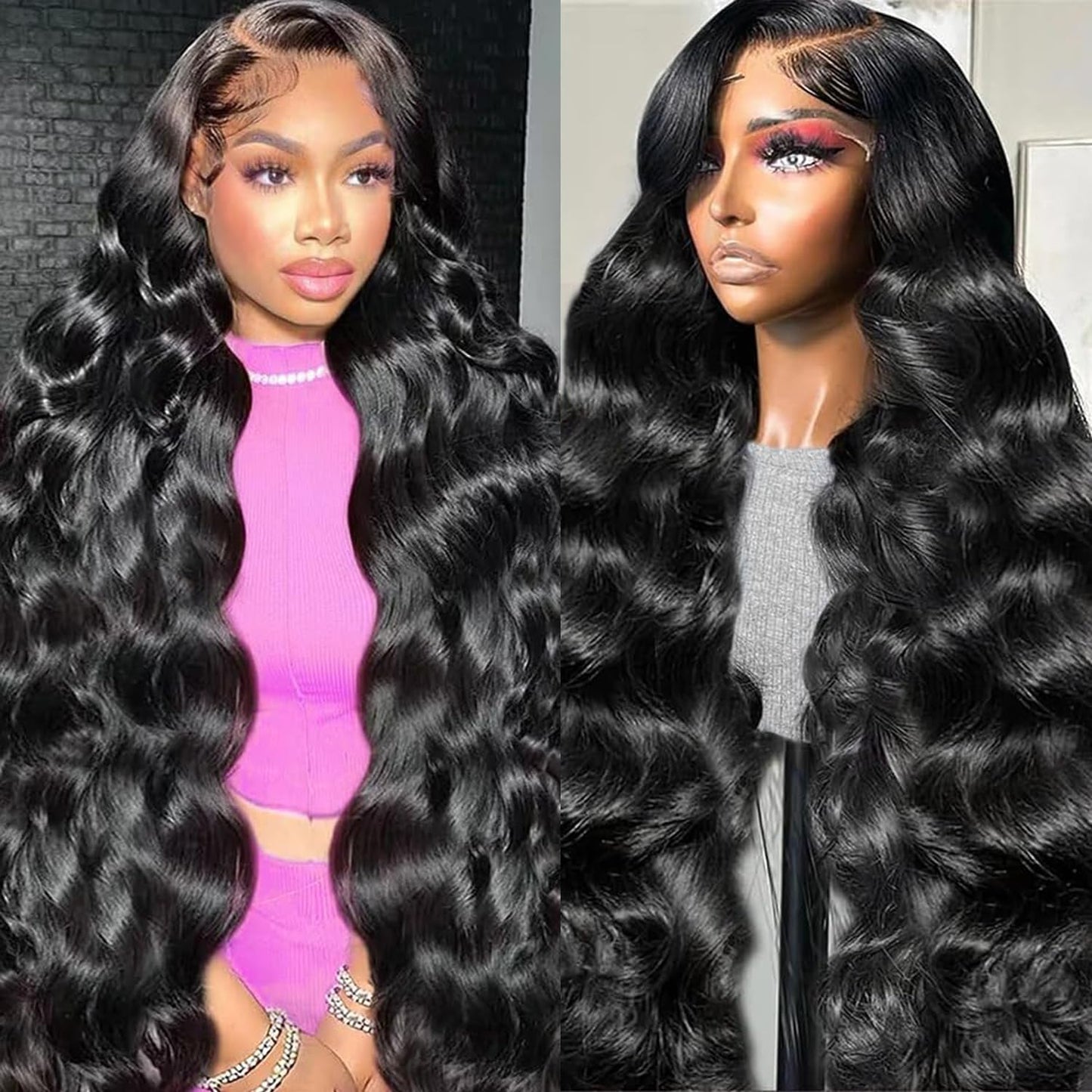 32 Inch 13x6 Body Wave Lace Front Wigs Human Hair Pre Plucked 180% Density HD Lace Frontal wig Brazilian Virgin For Women Body W