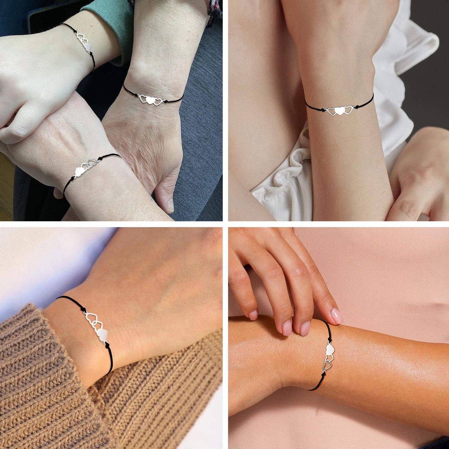 UNGENT THEM 3 Sisters Gifts from Sister Bracelet Galentines Valentines Birthday Christmas Gifts for Sister Women Teen Girls