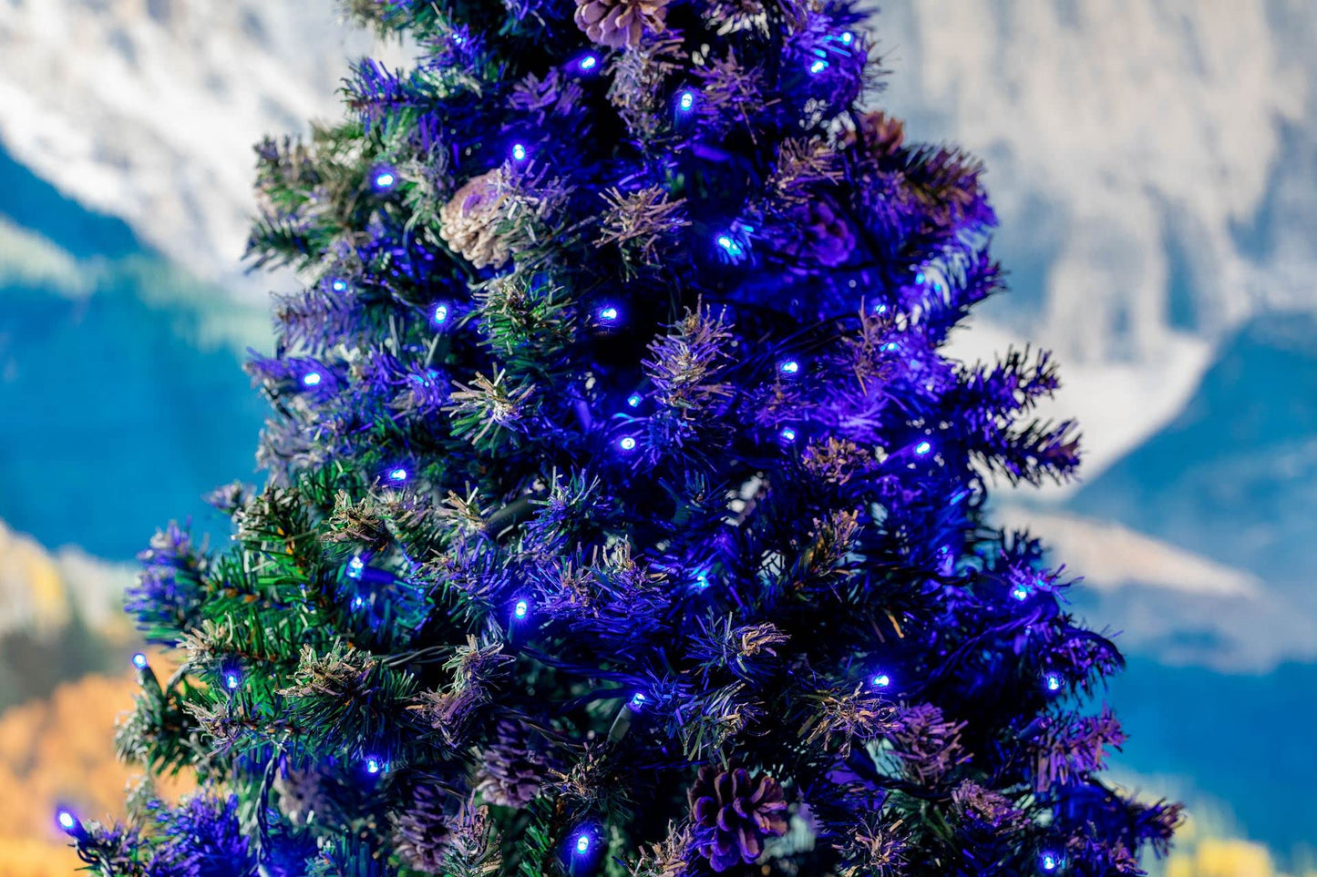 Novelty Lights 11Ft Blue Led String Lights - 50 Commercial Grade Bulbs, 40,000 Hour Rating, Outdoor Use, Model Mrd-25B-2