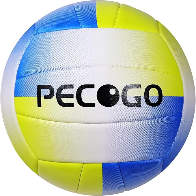 PECOGO Size 5 Volleyball - Durable PU Leather, Indoor/Outdoor. Soft Control, Great Airtightness for Training/Games. Ideal ...