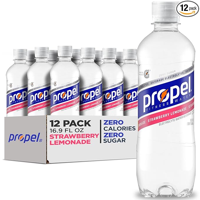 Propel Electrolyte Enhanced Water Sports Drink, Strawberry Lemonade Flavored Water, Zero Calorie & Zero Sugar Hydration wi...