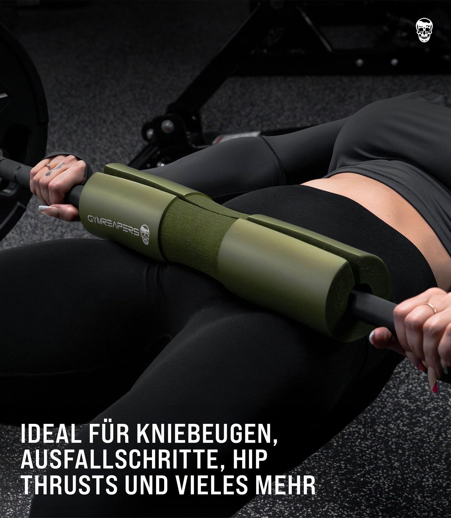Gymreapers Barbell Squat Pad - Protective Bridge Pad For Hip Thrust, Squats, Lunges - Hip Support, Neck Protection For Bar (Green)