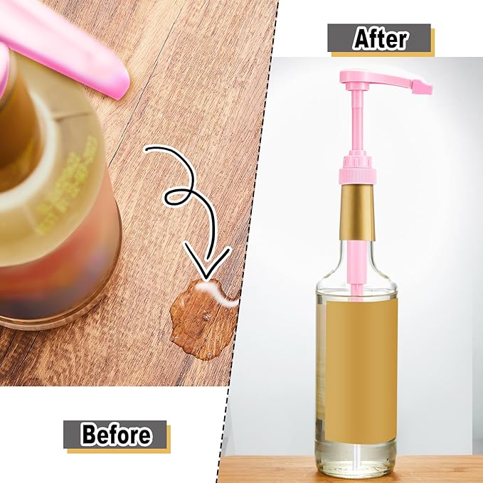 Zhehao 20 Pcs Coffee Syrup Pump Tip Cap Pourer Covers Rubber Caps Fits for Syrup Pump, Oil Liquor Bottle, Pour Dispenser, Keep Sugar Condiments Olive Clean Preserved (Pink)