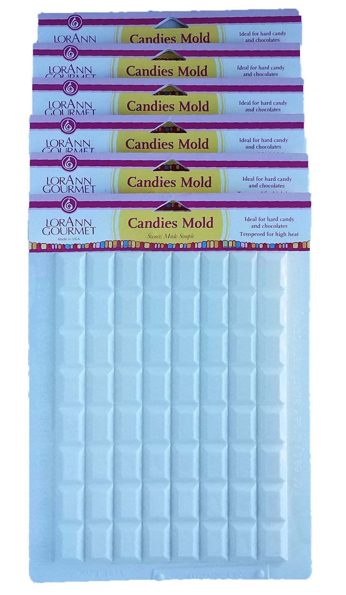LorAnn Rectangle Breakup Sheet Mold (6-Pack)