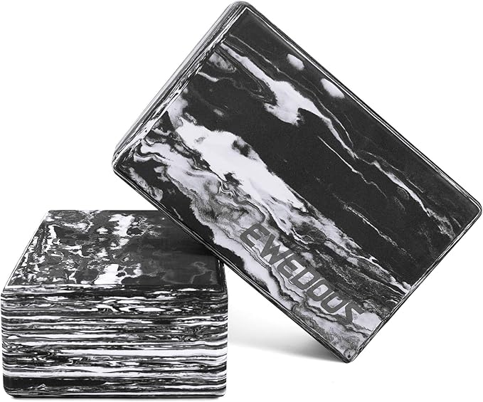 Ewedoos Yoga Blocks 2 Pack Eco Friendly Yoga Block High-Density Non-Slip Yoga Block Set for Yoga Pilates