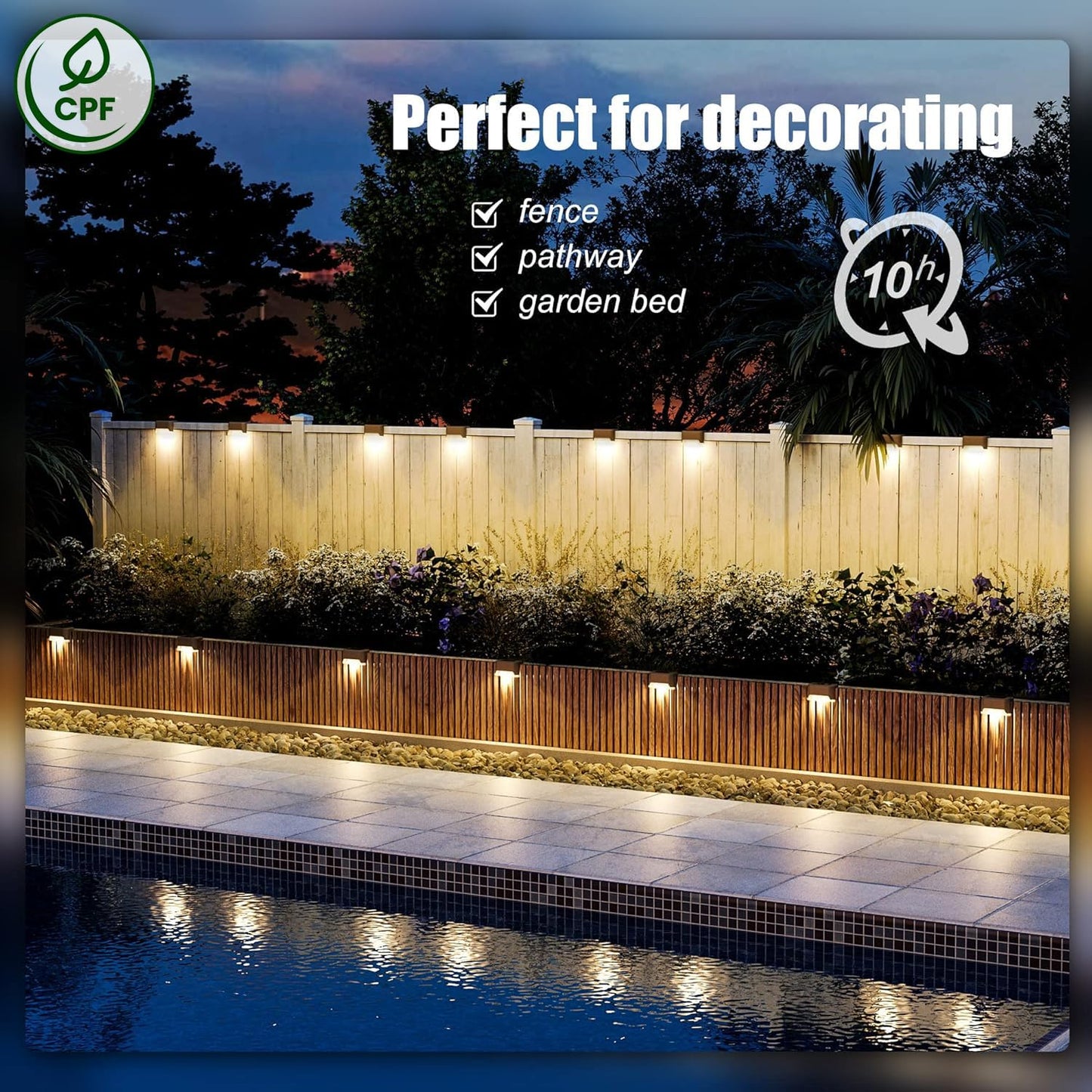 Solpex Solar Deck Lights 16 Pack - Waterproof Led Step Lights, Warm White, For Outdoor Stairs, Fence, Yard, Patio, And Pathway
