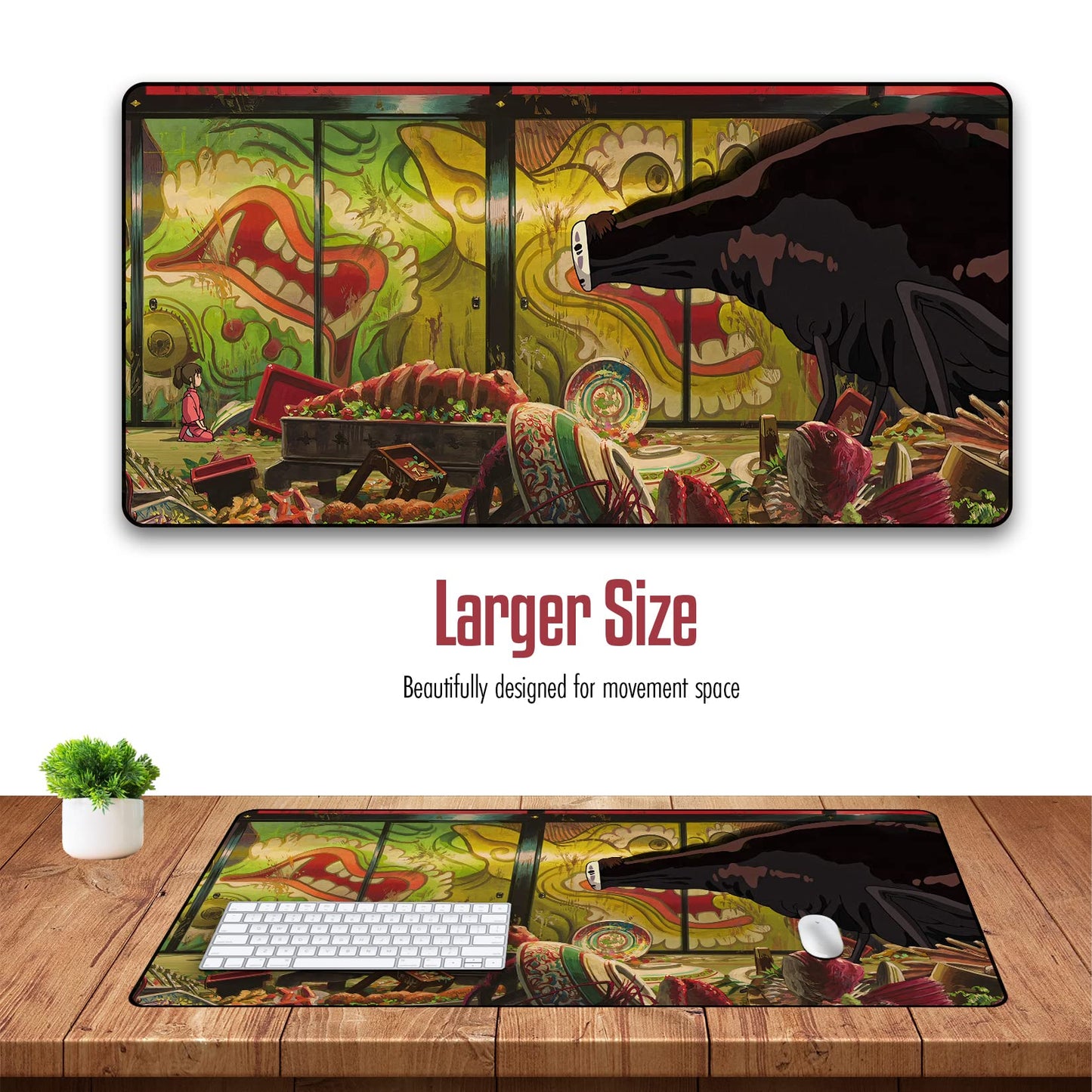 Anime XXL Extended Gaming Mouse Pad - Extra Large, Non Slip, Cute, Kawaii Mouse Pad - Keyboard and Mouse Desk Pad for Home Office and Study 31.5 x 15.7 in