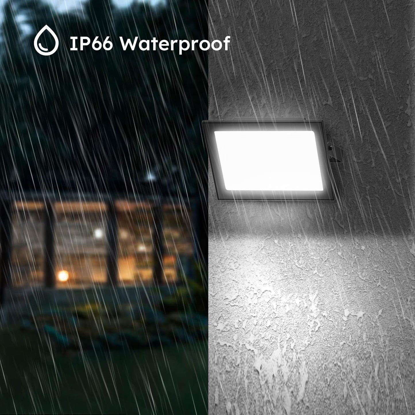 Madewell Living 2-Pack 50W Led Flood Lights Outdoor - 9000 Lumens Super Bright Security Lighting  Ip66 Waterproof  5000K Daylight - Energy-Efficient Outdoor Lights For Garage  Garden  Lawn  Backyard