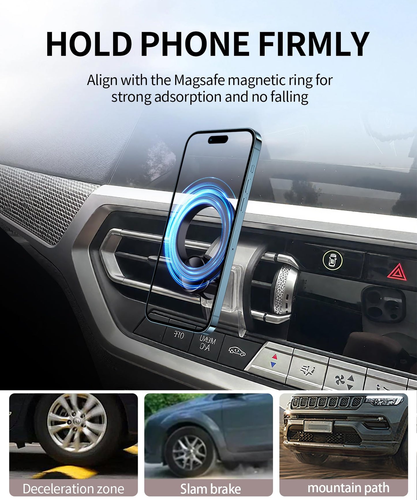Maserweller Car Phone Holder For Bmw 3 Series 2019-2025 4 Series/I4 2021-2024 2 Series 2022-2024 Accessories, 360 Rotation Phone
