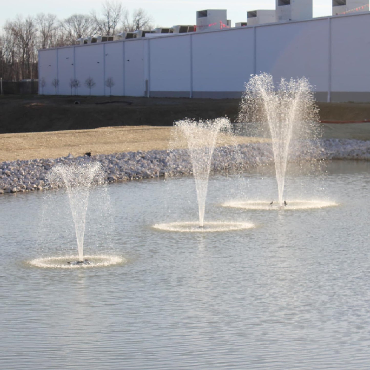 HALF OFF PONDS Floating Fountain – 1 HP Pond Aerator, 100' Cord – 15,000 GPH Water Pump – 13 Spray Patterns - White LED Lights – Energy-Efficient - for Large Ponds, Lakes & Water Gardens