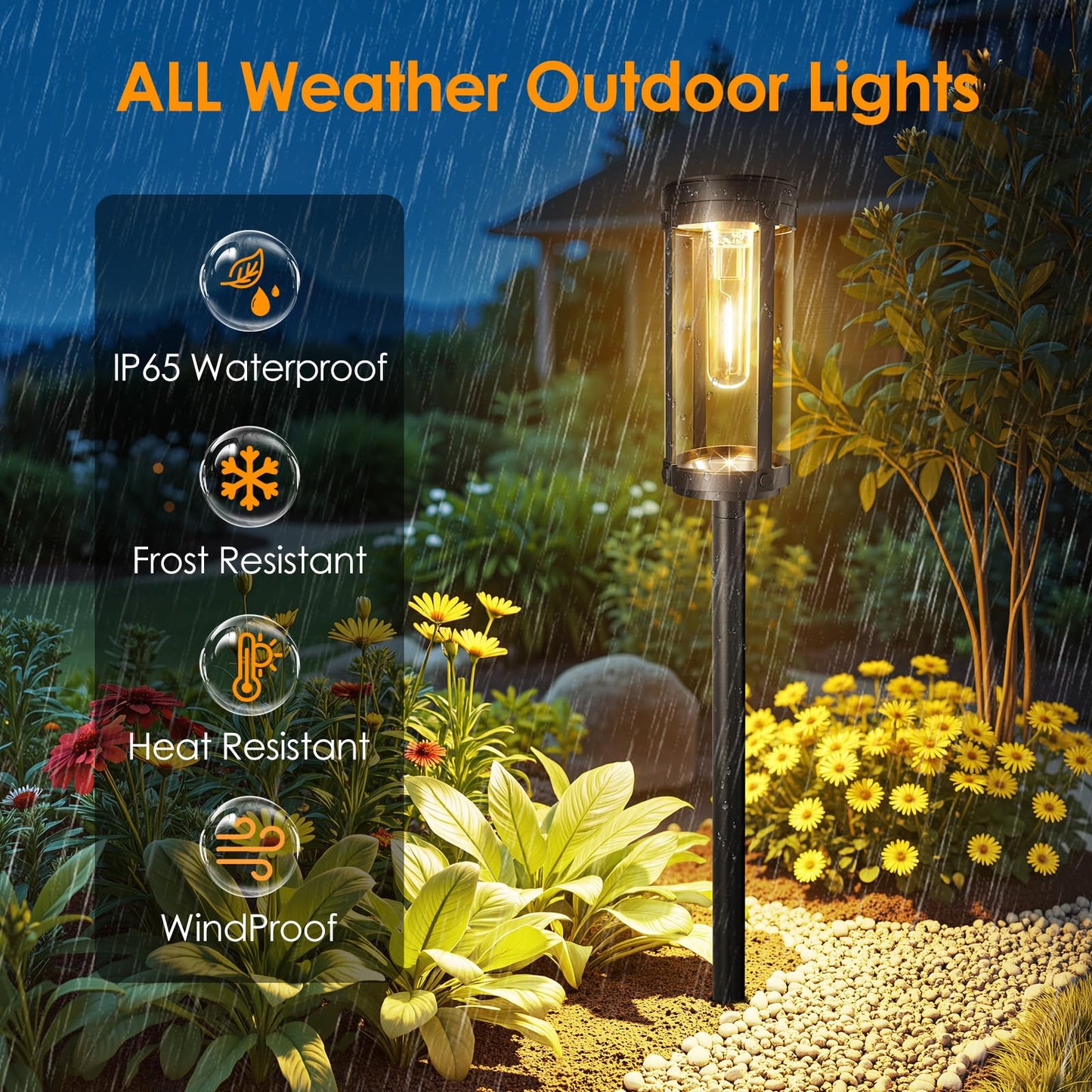 Solar Pathway Lights Outdoor: 8 Pack Upgraded Solar Lights Outdoor Waterproof - Up To 15 Hrs Bright Modern Path Light For Garden Yard Patio Driveway Walkway Sidewalk Landscape Lighting Outside Decor