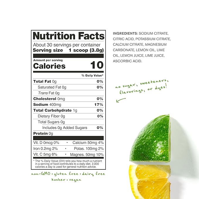 Skratch Labs Unsweetened Electrolyte Powder - Everyday Hydration - Sport Drink Mix - Sugar Free - Electrolytes Booster- Lemon + Lime - 30 Servings - Keto, Paleo, Vegan, Non-GMO