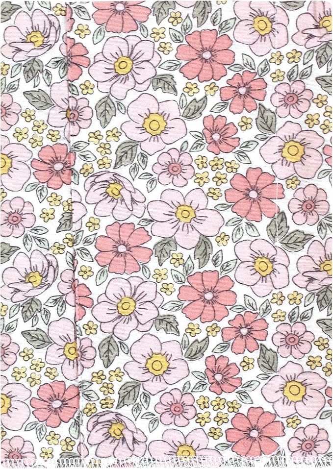Luvable Friends Hudson Baby Flannel Burp Cloths 4pk, Pink Yellow Floral
