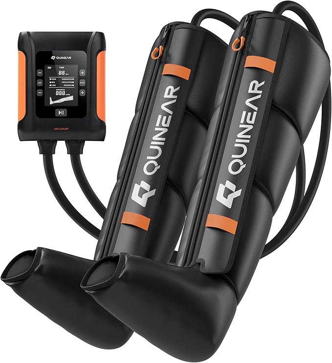 QUINEAR Professional Leg Recovery System, Cordless Air Compression Boots with Sequential Compression, Leg and Foot Massage...