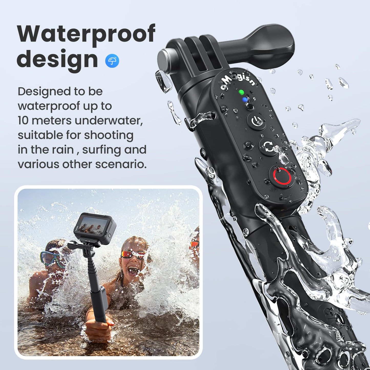Aovee Remote Control Selfie Stick 100Cm Stretchable Compatible With Insta360/Gopro Action Camera And Ios Android Smartphone (Bal
