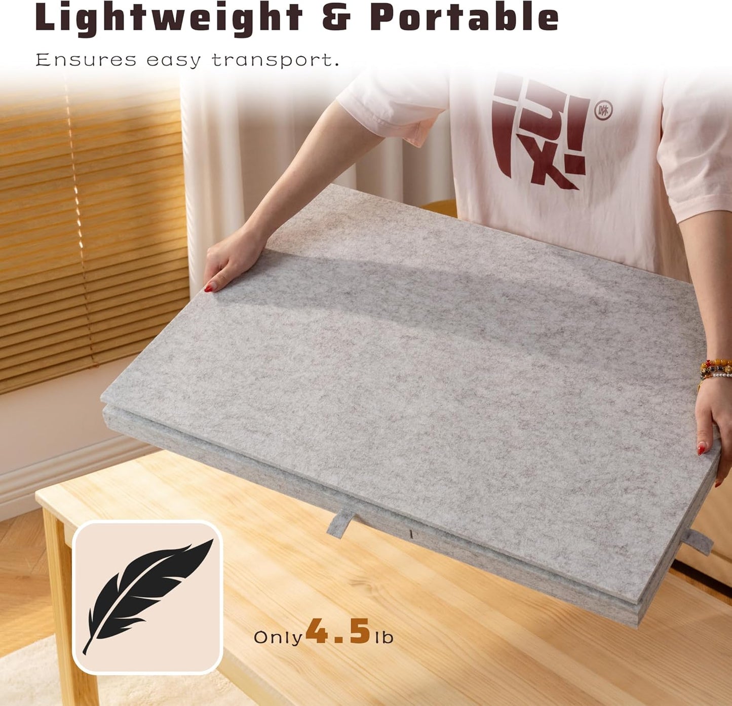 Lavievert Tilting Puzzle Board with 2-in-1 Designed Stand & Cover, Super Lightweight Felt Puzzle Plateau with 6 Drawers for Adults, Portable Jigsaw Puzzle Table for Up to 1000 Pieces – Light Gray