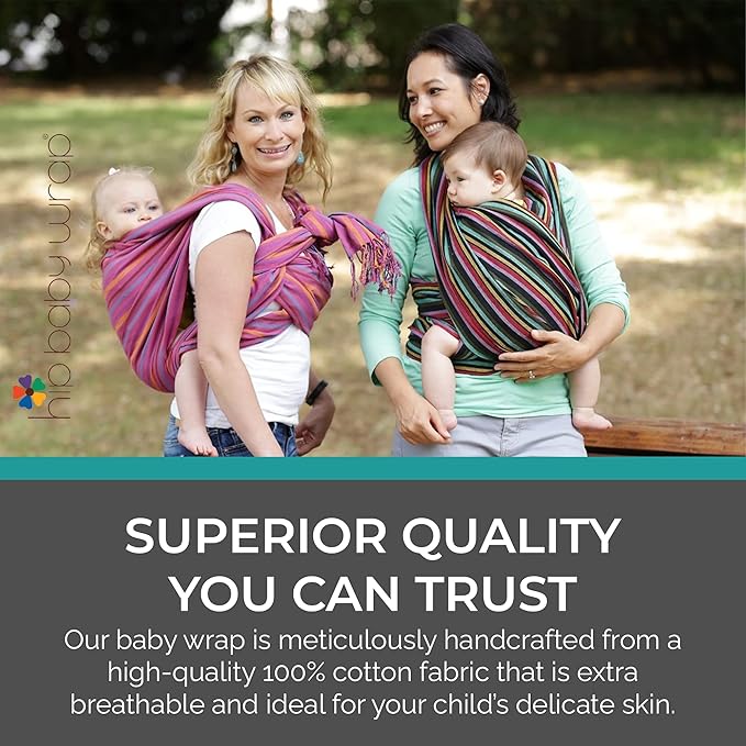 Hip Baby Wrap Woven Carrier for Infants and Toddlers - Perfect for Baby Shower, Sling, Wearing, and Nursing Cover (Midnight)