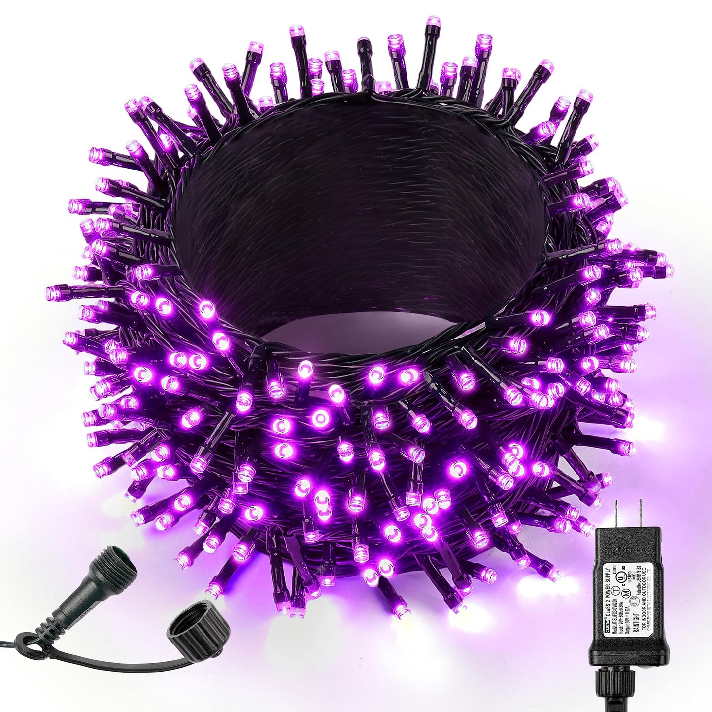 Wbao Halloween Lights 500Led 174Ft  Super Bright Led Halloween String Lights With Ul Certified  8 Lighting Modes  Timer  Memory & Waterproof For Indoor Outdoor Holiday Party Decorations  Purple