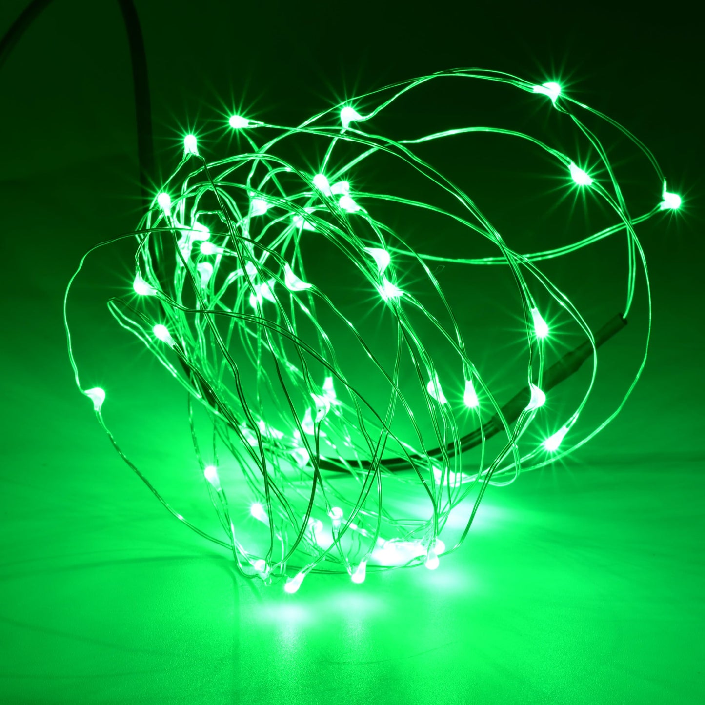 Karlling Usb Plug In Led Fairy Lights 2 Packs Of 50 Led Bulbs 16 Ft Silver Wire Waterproof Starry String Lights For Bedroom Patio Garden Party Wedding Commercial Lighting (Green)