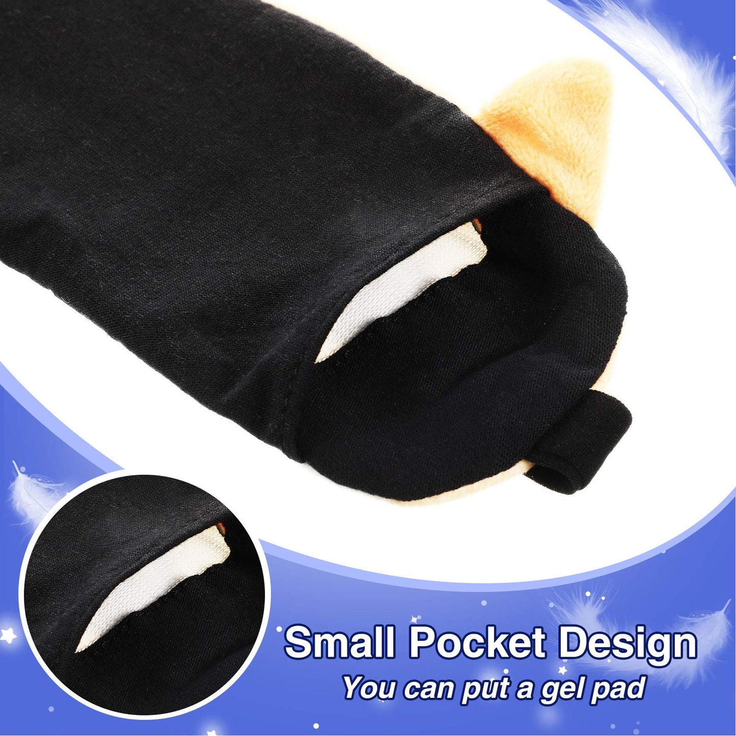 4 Pieces Kids Sleeping Mask Cat Dog Funny Animal Sleep Eye Mask Blindfold for Adults with Adjustable Strap Soft Cute Eyeshade Cover for Blocking Out Lights Sweet Sleep Travel Relax, Nap, Meditation