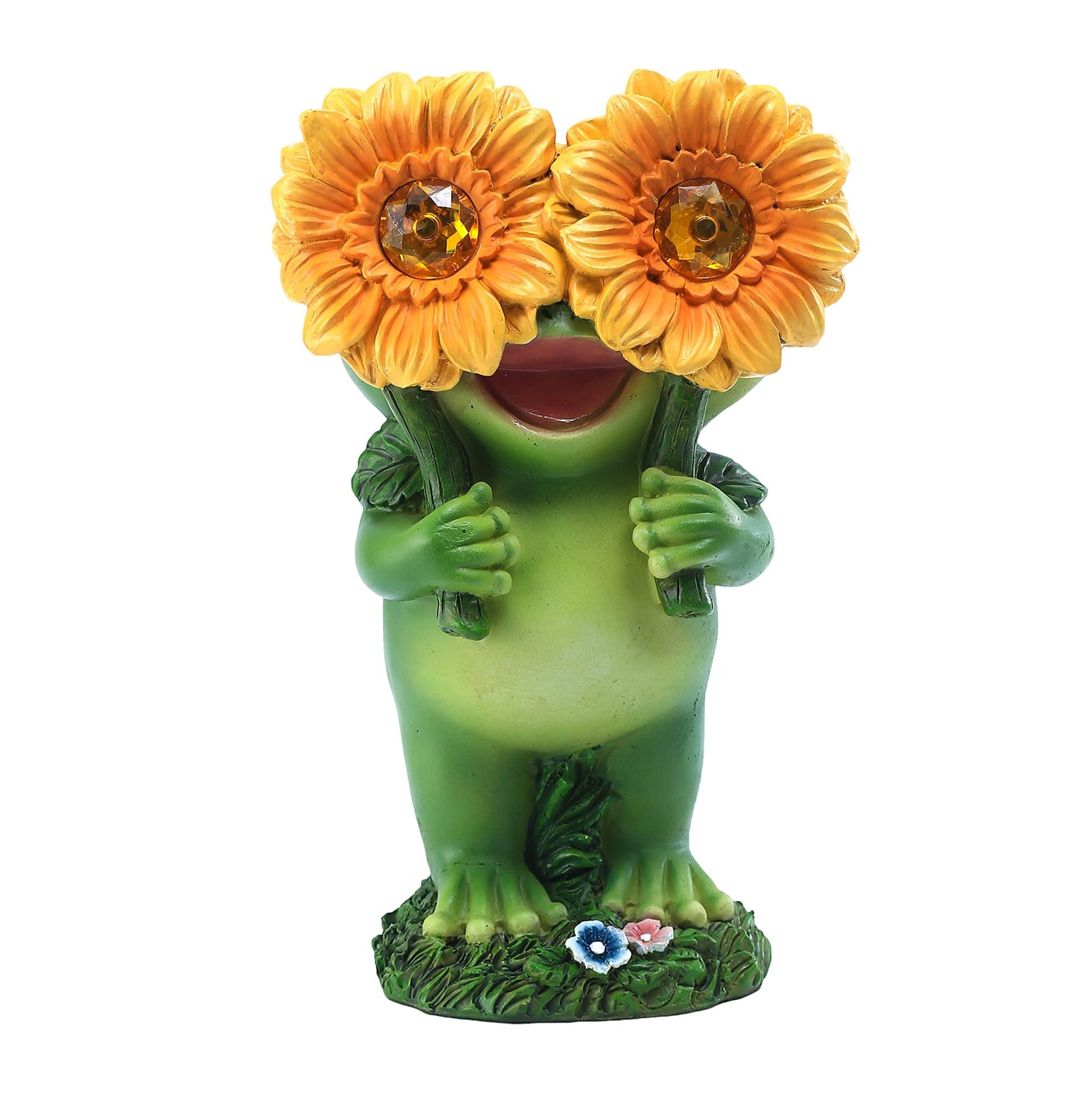 CFFOWNUG Outdoor Frog Garden Statue with Solar Light, Funny Frog Design for Mothers Day, Yard Decoration, FROG-02, Model SP-OVEY-553K
